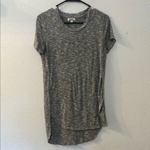 Mudd Longline Gray Short Sleeve Top